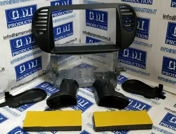 

COMPATIBILE Fiat 500 (2007-2016) fascia plate 2 DIN kit (Black) - Mascherina kit 2 DIN Fiat 500 nera opaca [2007-2016] FIX