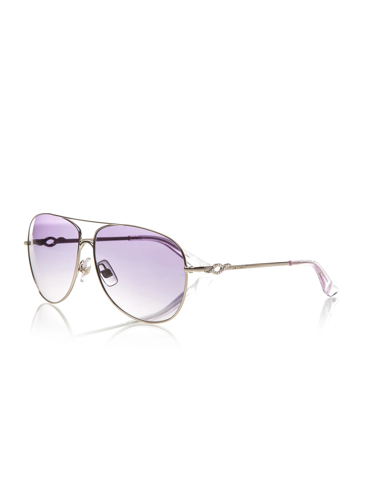 

Women's sunglasses swr 0100 28b metal silver organic 61-swarovski