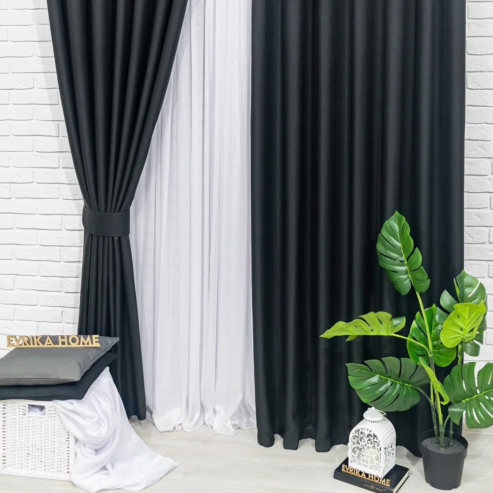 Шторы на окна в комнату, спальню, гостиную, зал, кухню, рогожка плотные на шторной ленте, на люверсах, серые, белые|Занавеска| | АлиЭкспресс - Топ товаров с Али из России