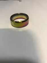 Anillo de titanio inoxidable para hombre y mujer, 8mm de ancho, negro, alta calidad, joyería de boda