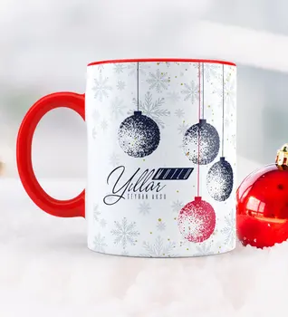 

Personalized Christmas Happy birthday Themed Red Mug Cup-13