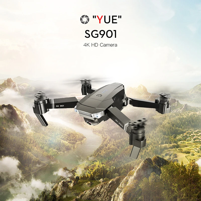 Drone 4K SG901 Cool Quadcopter 2 Camera Stable Gimbal Altitude Hold 4096x3072P 2048*1080P HD Gift Kids Uav 2.4G 4CH 6-Axis dron