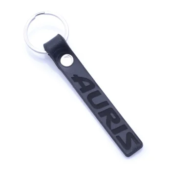 

TOYOTA AURIS leather key key ring key chain Schlüsselring porte-cles portachiavi laser cut Size: 65x12x3mm