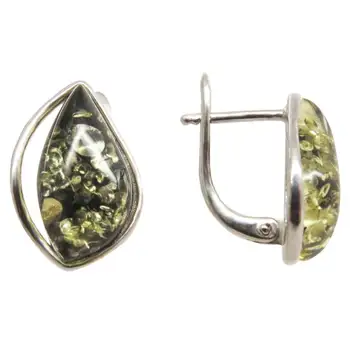 

Earrings silver Amber natural Baltic Silver 925 sample earrings with Amber good things 133