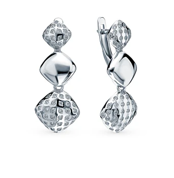 

Silver earrings with cubic zirconia sunlight sample 925