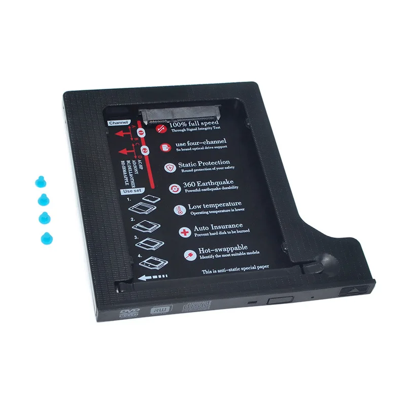 

50PCS The fourth generation hard drive bay 9.5mm factory direct SATA3 notebook optical drive bit hard drive bracket