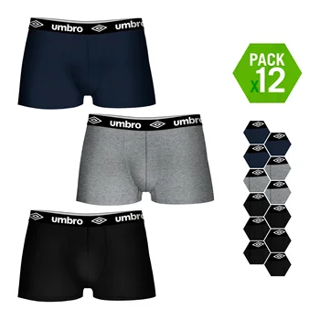 

UMBRO boxer pack of 12 units in basic colors 2 options to choose for men