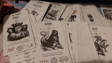 Juego de cartas de Tarot oculta, oráculo, fiesta familiar, tablero de naipes, juegos de adivinación, PDF