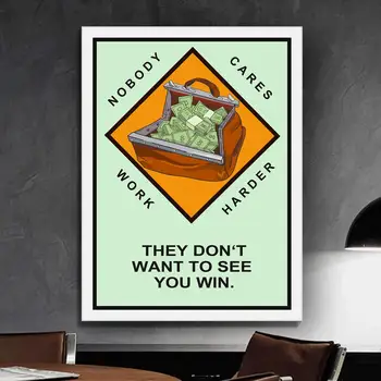 

THEY DON'T WANT TO SEE YOU WIN Modern Art Wall Pictures Print For Living Room