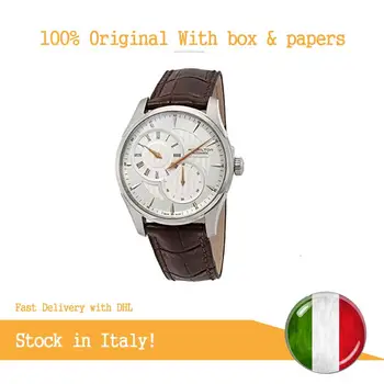 

Hamilton Jazzmaster Regulator Auto / orologio uomo / quadrante argento / cassa acciaio / cinturino pelle marrone