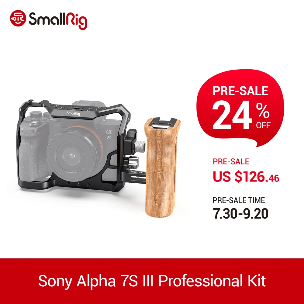 Клетка SmallRig A7S3 A7siii для камеры SONY Alpha 7S III клетка Dslr с деревянной ручкой и