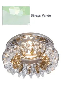 

Recessed downlight Chrome shiny rhinestone made whit swarovski elements Green
