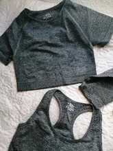 Conjunto de Yoga sin costuras para mujer, ropa deportiva de entrenamiento, gimnasio, Top corto de manga larga, Leggings de cintura alta, trajes cortos, 2/3/5 Uds.