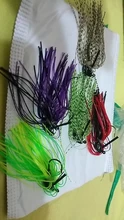 Señuelos de Pesca con plantilla, 5 uds., cebo Artificial para Pesca, falda, plantillas de Pesca de goma, cabeza de Pesca, Buzz Swim Bass Jig 7g /10g/14g 1/4oz 3/8oz 1/2oz