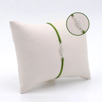 

Handmade Green Women's Silver Bangle Skybco0960