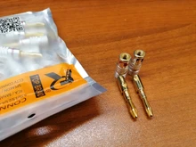 Nakamichi Speaker Plugs Screw-Lock Banana-Connector Audio-Jack 24k-Gold-Plated Black