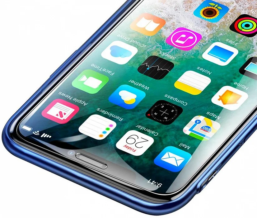 Защитное стеклоBaseus 0.3mm Full-glass Tempered Glass Film For iP Xs Max (2018) Transparent | Мобильные телефоны и