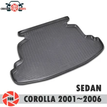 Багажник коврик для Toyota Corolla 2001~2006 SEDAN багажник пол коврики Нескользящие полиуретановые грязезащитные багажник стайлинга автомобилей