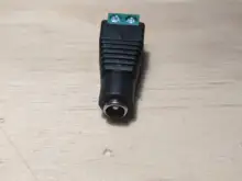 Adaptador de enchufe de corriente continua para cámaras CCTV, conector macho hembra de 2,1mm x 5,5mm