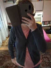 Ayunsure-cárdigan de punto para mujer, suéter de manga larga de ganchillo con botones, corto, WXF246