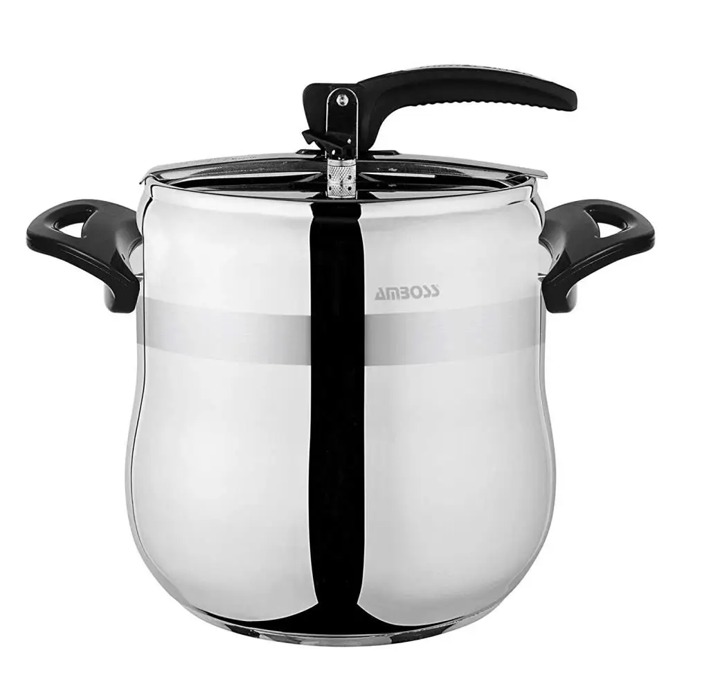 

Amboss Matic 8 L Pressure Cooker, Black, Stainless steel, 2 years guaranteed, Steel Capsule Wismo2c2, for all oven types