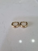 ANENJERY-pendientes de arco circular de Plata de Ley 925, joyería Retro Simple, regalo de San Valentín para pareja, S-E1373 al por mayor