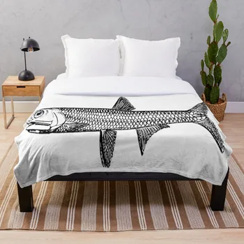 

Drop Shipping Printed Throw Blanket Sherpa Fleece Soft Blanket Flannel Rug Home Decoration For Bed Anchovy