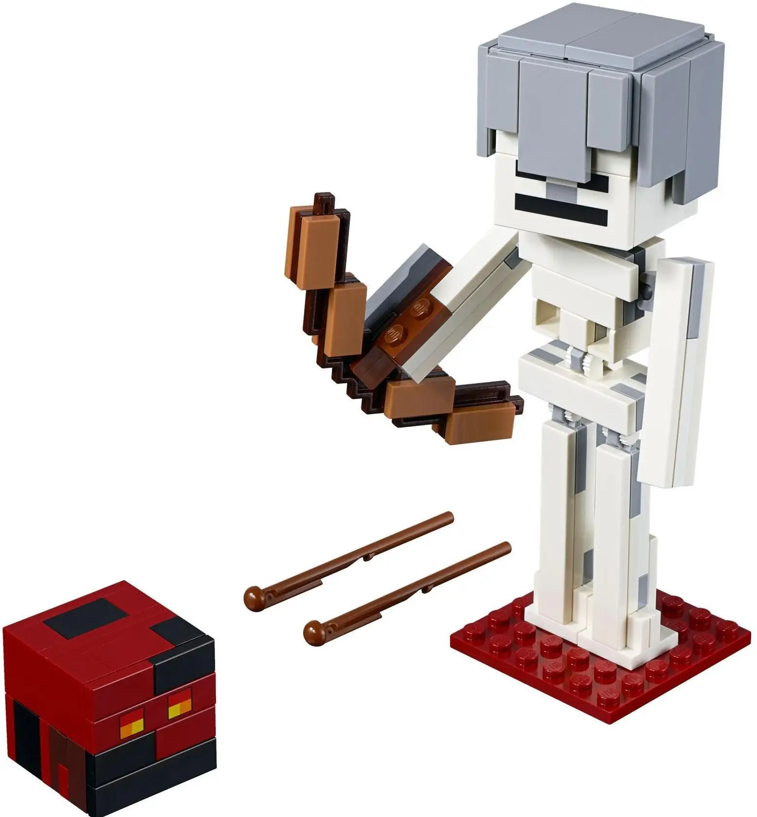 Конструктор LEGO Minecraft Скелет с кубом магмы|Блочные конструкторы| |