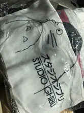 Totoro-Bolsa de compra de alimentos de algodón reutilizable, bolsa de tela reutilizable