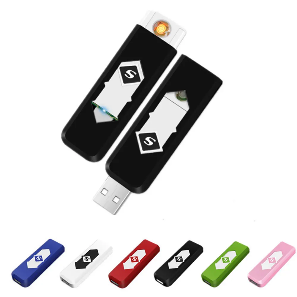 Usb зарядка Зажигалка Ветрозащитная электронная ультратонкая электрическая Бездымная сигарета зажигалка Usb зарядка Зажигалка Ветрозащитная электронная ультратонкая электрическая Бездымная сигарета зажигалка