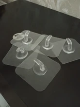 Storage-Hangers Self-Adhesive Door-Wall Bathroom Kitchen Strong-Sticky 5pcs Transparent
