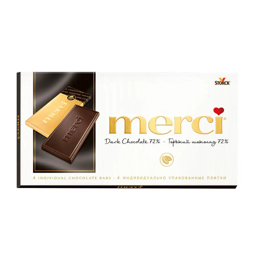 Шоколад Merci горький 72% 100 г|Шоколадные и шоколадные батончики| |