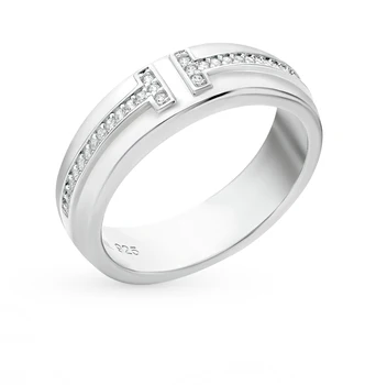 

Silver ring with cubic zirconia sunlight sample 925