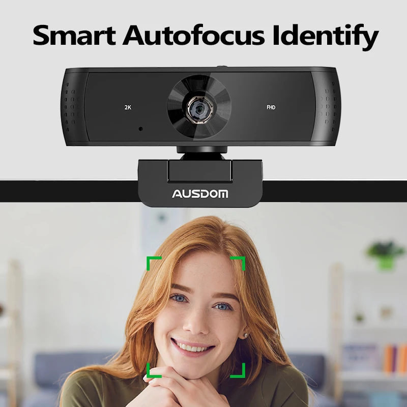Ausdom Aw651s 2k Stream Webcam com Dupla Câmera Web Microfones com Tampa de Privacidade Autofocus pc Câmera para Switch Laptop - Imagem 6