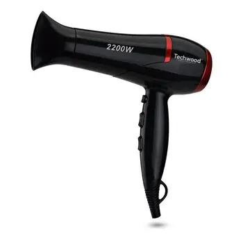 

TECHWOOD TCO6075 professional hair Dryer + 3 brushes-Black and network