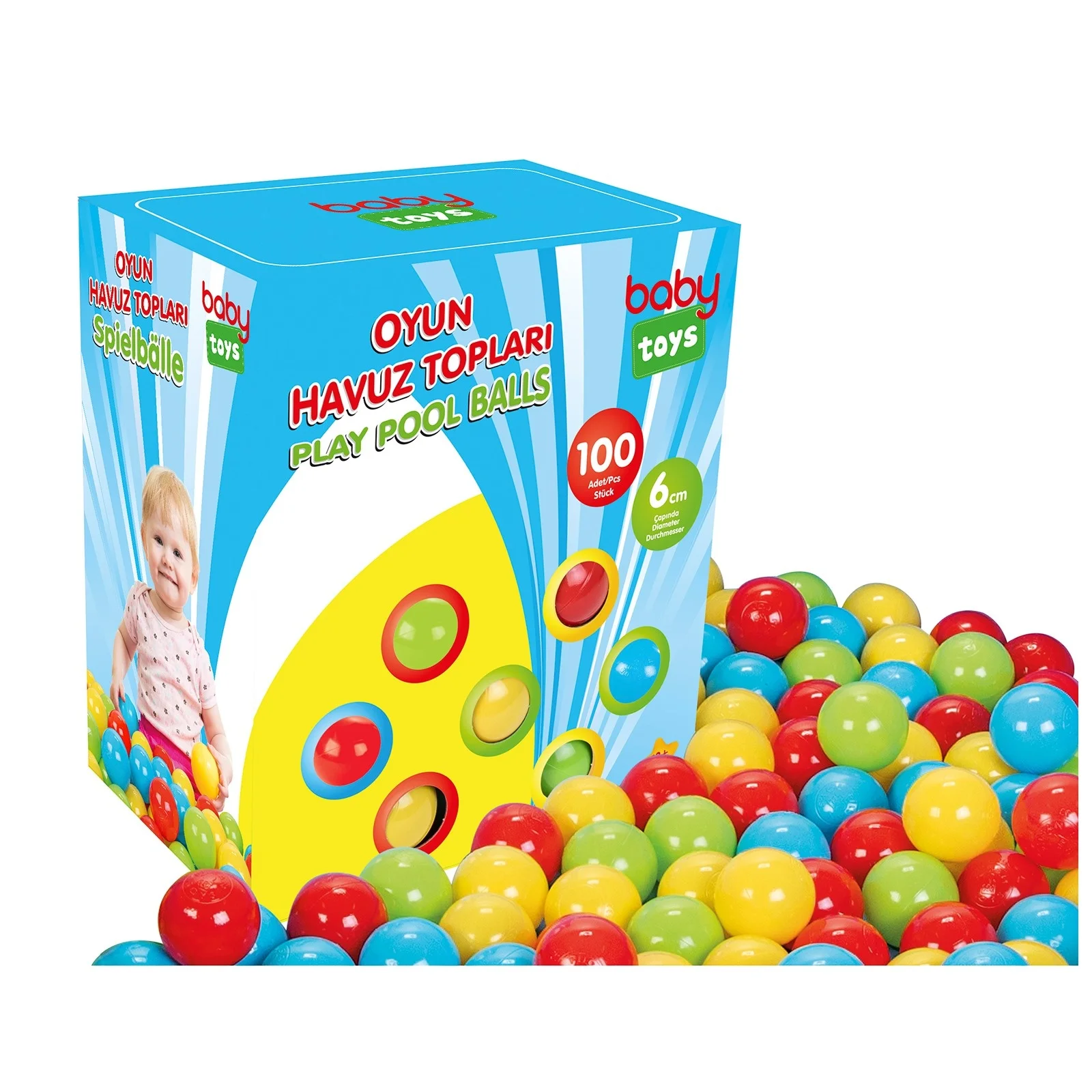 Ebebek Детские и игрушки Pilsan Kids 100 шт шары для бассейна 6 см|Мячики| |