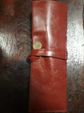 Nuevo estilo de cuero de la PU monedero bolsa de maquillaje Pem lápiz caso cosmético bolso Retro