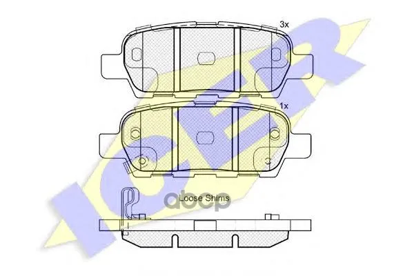 181838_колодки Дисковые Задние! Infinity G35 3.5i V6 06# Icer 181838 Icer арт. 181838