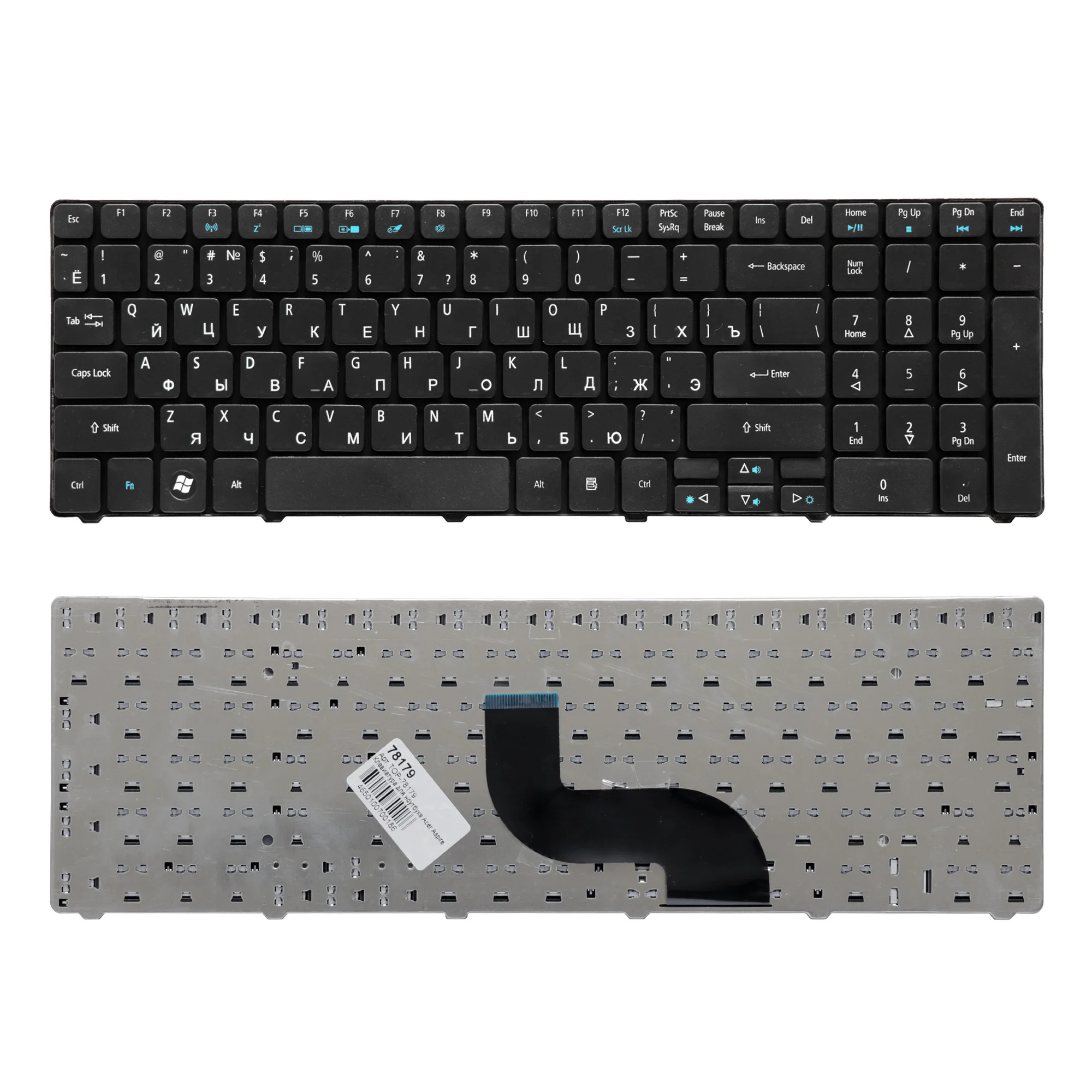 Laptop keyboard for Acer Aspire 5810T 5410T 5820tg 5738 5739 5542 5551 5553G 5741G series. Flat enter. Black with | Компьютеры и офис