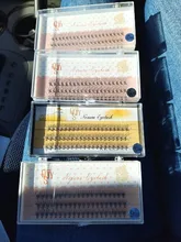 QSTY 60 uds. Natural largo conjunto de pestañas individuales Extensión Profesional 10D visón pestañas falsas maquillaje pestañas blandas de imitación