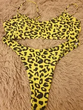 Beach Bikini Swimsuit Wear Snakeskin Leopard Push-Up Female Women Sexy