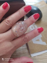 FishSheep Punk geométrico grande de resina anillos para las mujeres de gran colorido redondo acrílico brillo anillo de dedo de moda femenina joyería de fiesta