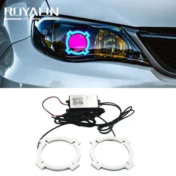 

ROYALIN LED RGB X Halo Rings Angel Eyes With Phone APP Bluetooth Control 70mm 80mm 86mm 90mm 100mm 106mm 110mm 120mm 126mm