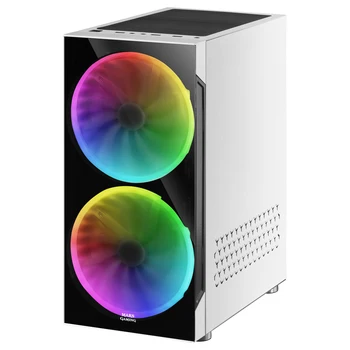 

Mars Gaming MC9, Cash Box PC ATX, side window window + front, 2xVentilador ARGB, White