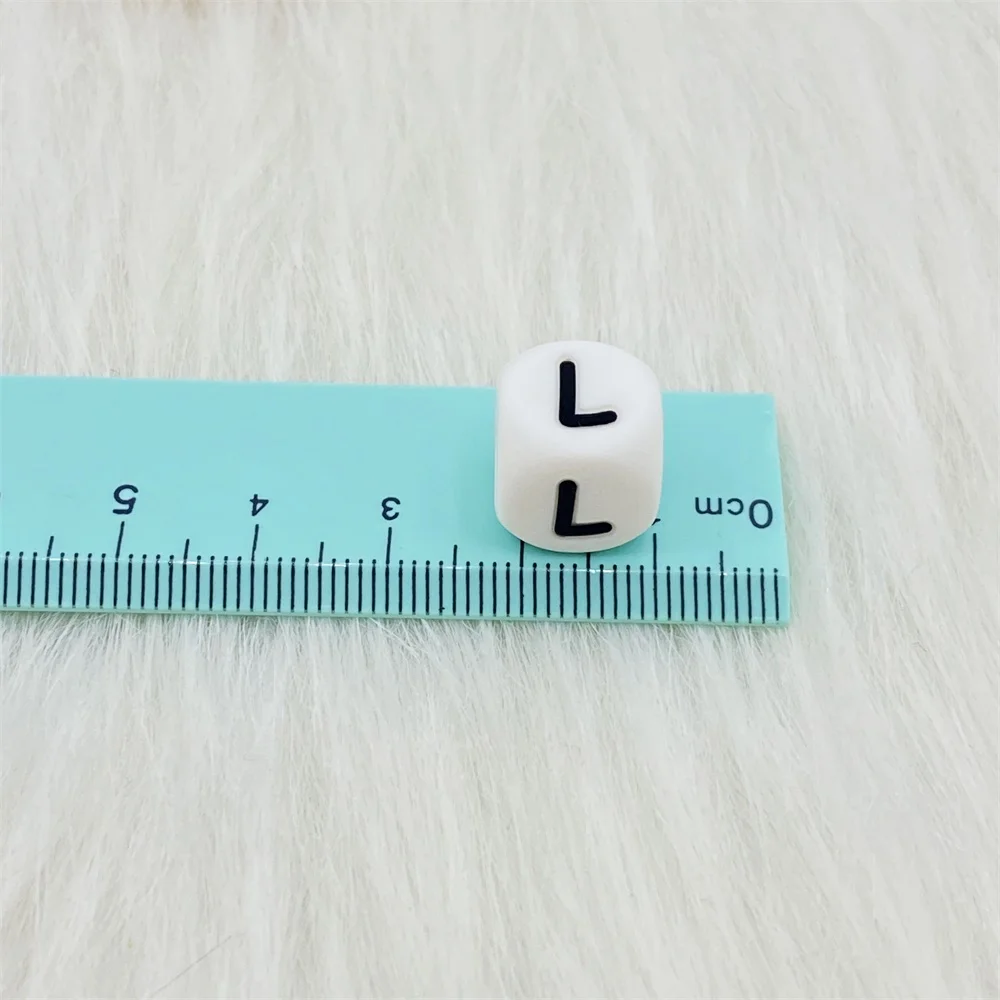 Lcmombay 500pcs Silicone Letters Beads Baby Teething Teethers English Alphabet Letter Beads BPA Free Baby Shower Gifts 12MM 6