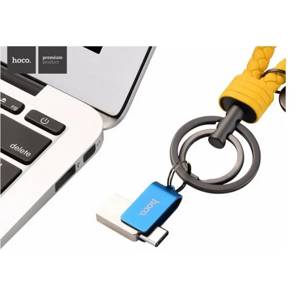 Флеш-накопитель Hoco flash UD3 U key Type-C, Micro, 16 Gb(Голубой