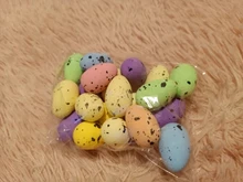 Kids Gift Craft Bird-Pigeon-Eggs Easter-Decoration Favor Painted Happy 3cm-Foam DIY Party