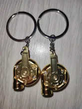 Llavero giratorio de turbina creativa, accesorio de Metal con modificación de coche, anillo automático, 1 Uds.
