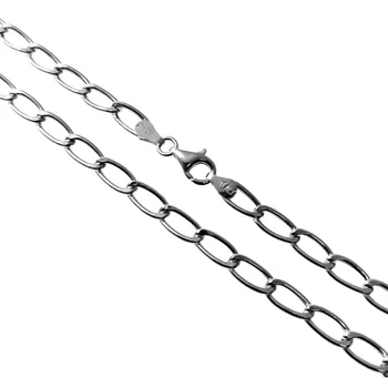 

Chain 925 Sterling silver m 50cm. Model bilbao smooth socket locking carabiner