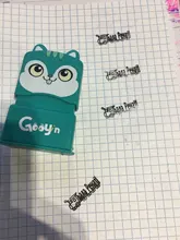 Sello personalizable para ropa, estampa sobre tela con un sello único y de diseño infantil para uso en tela a prueba de agua